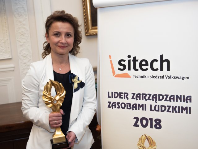Złota Statuetka oraz tytuł Lidera Zarządzania Zasobami Ludzkimi 2018 dla SITECH Sp. z o.o. 